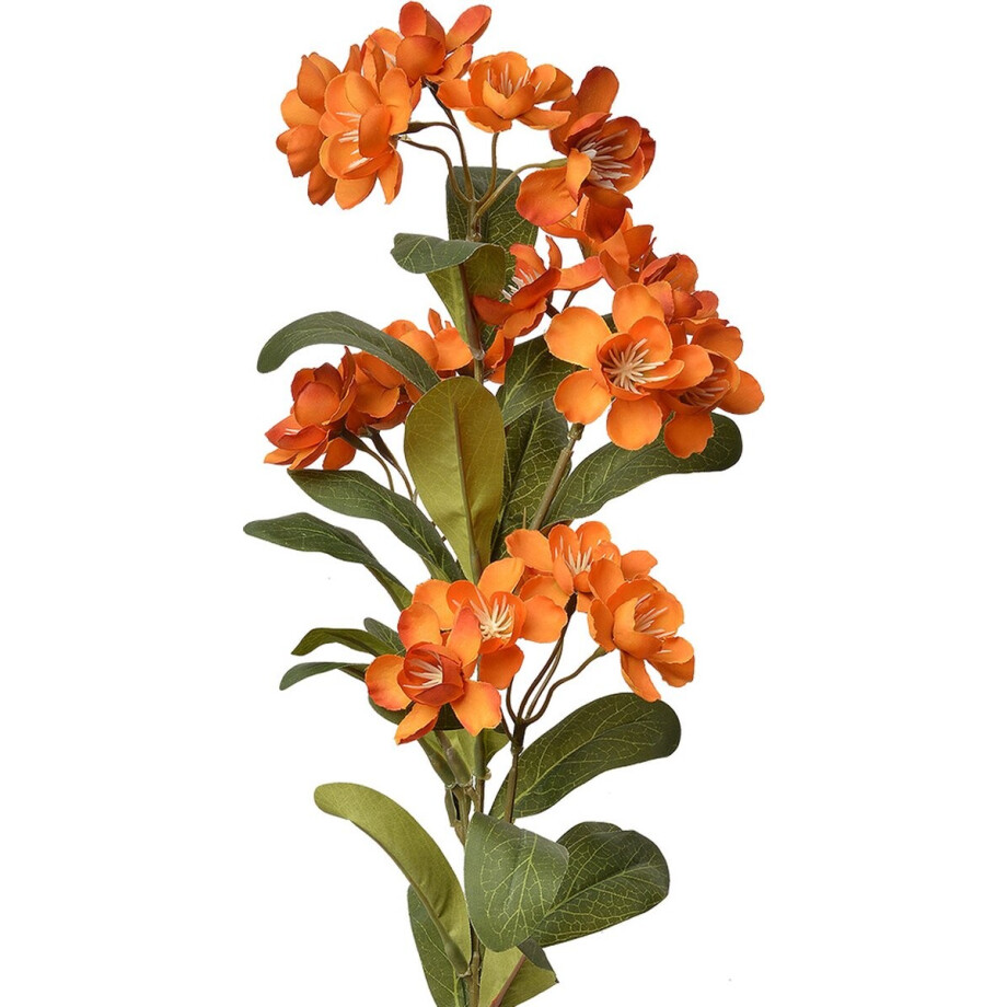 Clayre & Eef Kunstbloem - Zijden 70 cm Oranje Kunststof Kunstbloemen afbeelding 1