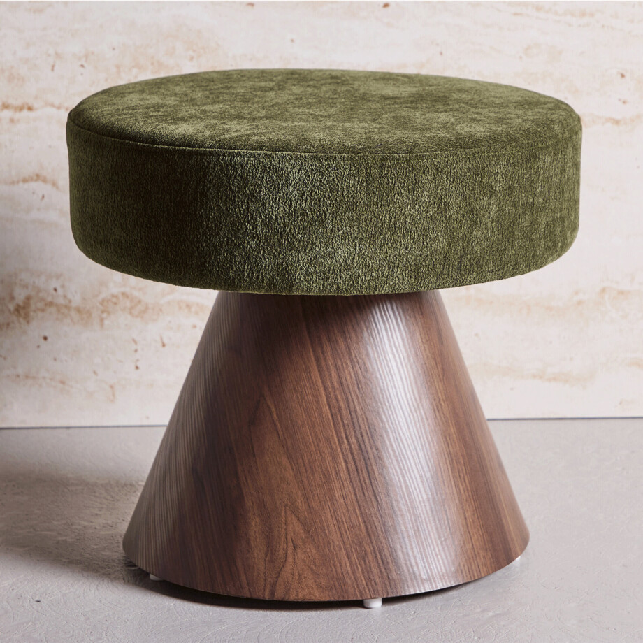 Nohr Poef 'Mikeisha' 48cm, kleur Groen/Mokka afbeelding 1
