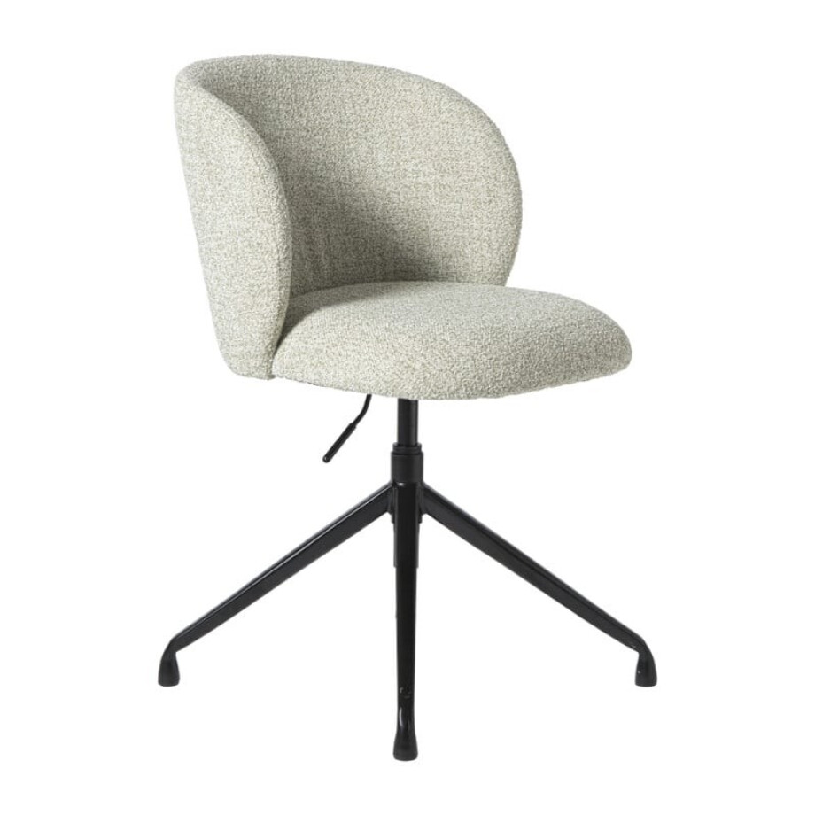Verstelbare bureaustoel teddy - groen/zilverkleurig - 75.5x56x50 cm afbeelding 
