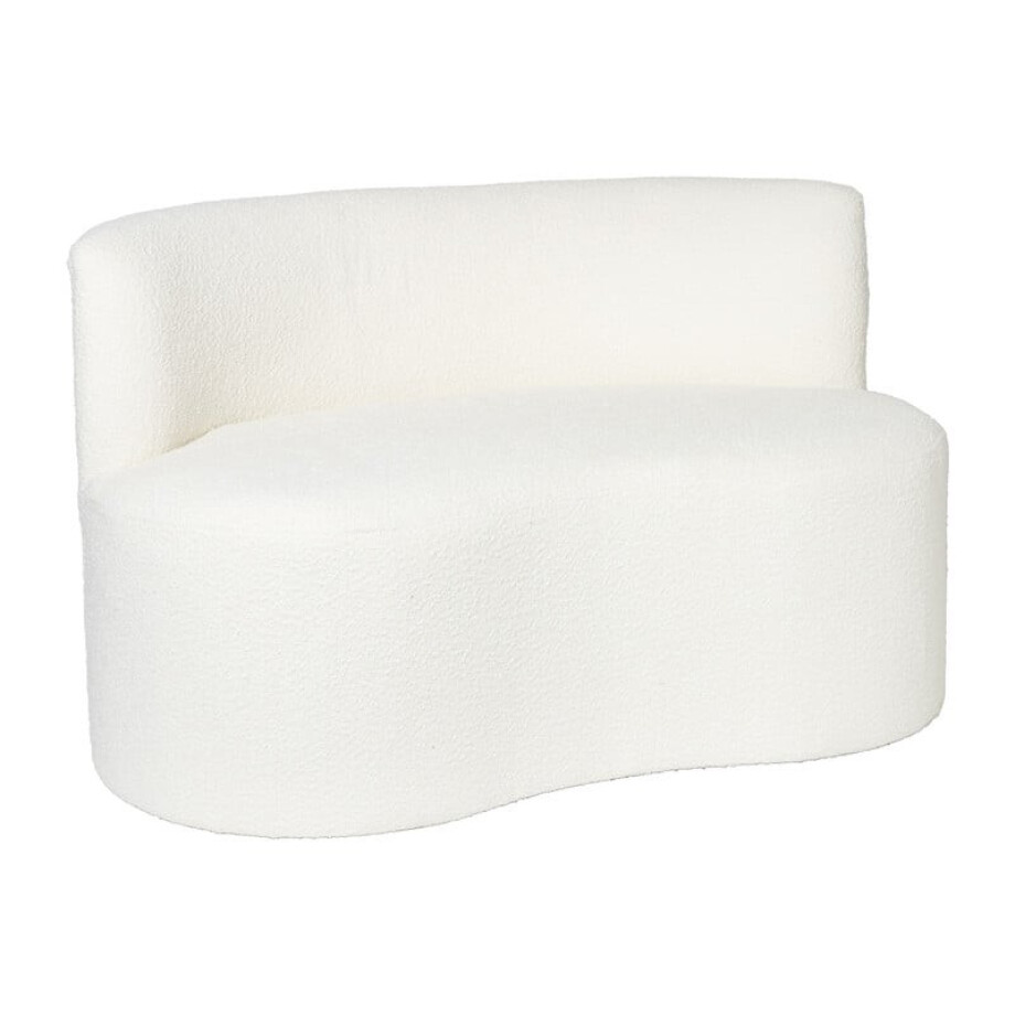 Teddy loveseat fauteuil - wit - 71x120x71 cm afbeelding 