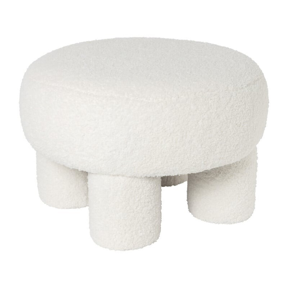 Teddy poef dodo - wit - ø52x31 cm Teddy poef dodo - wit - ø52x31 cm afbeelding