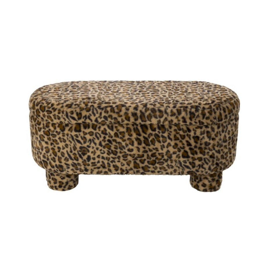 Opbergbank luipaard dodo - bruin - 43x100x42 cm afbeelding 