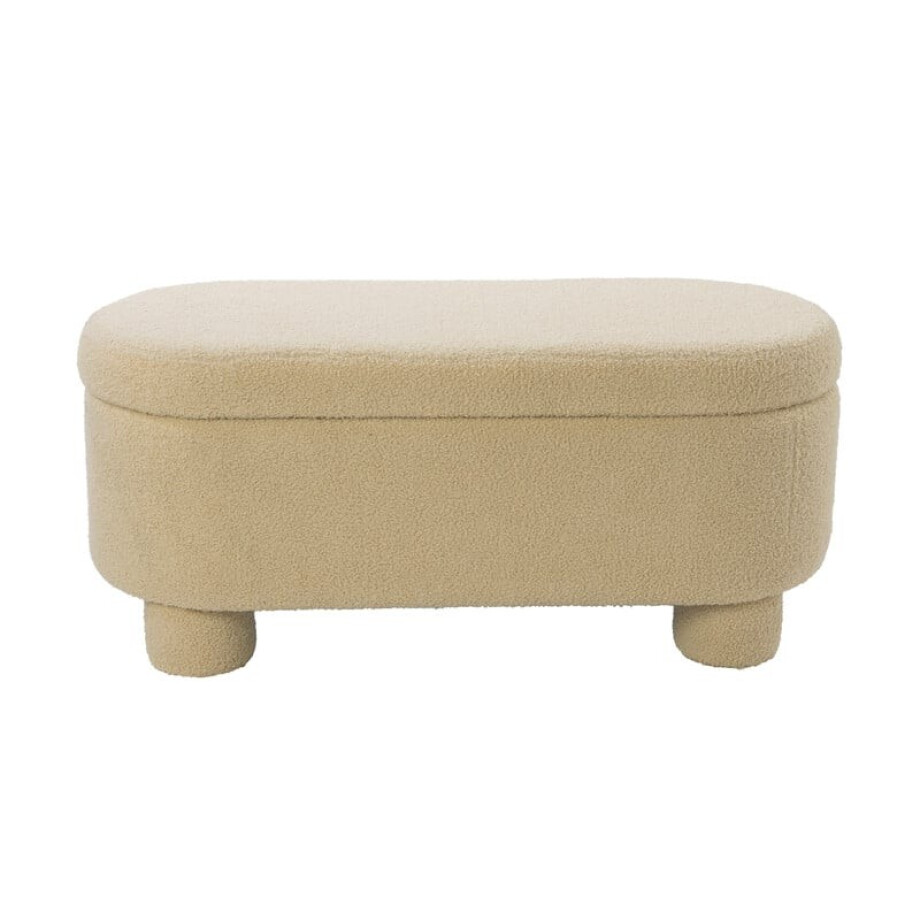 Opbergbank teddy dodo - beige - 43x100x42 cm afbeelding 