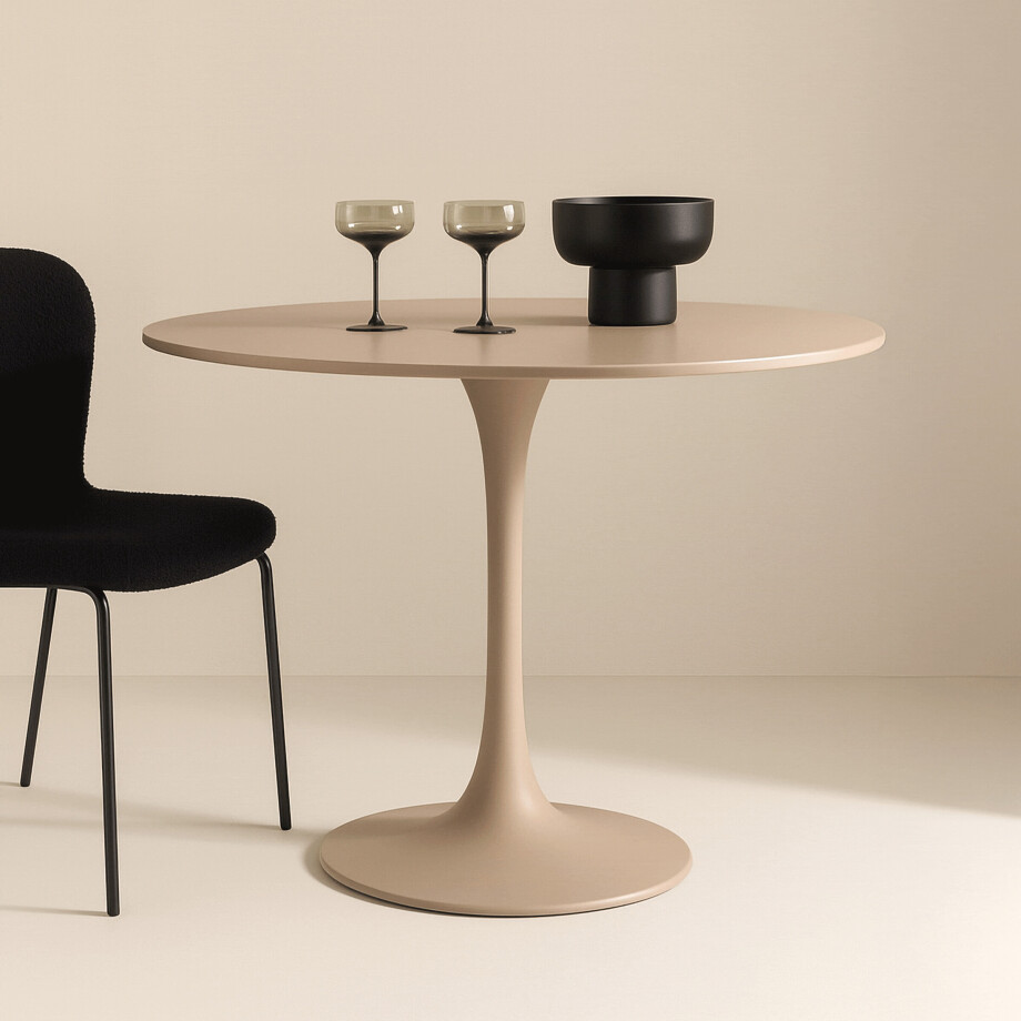 Nohr Ronde Eettafel 'Nicos' 100cm, kleur Beige afbeelding 1