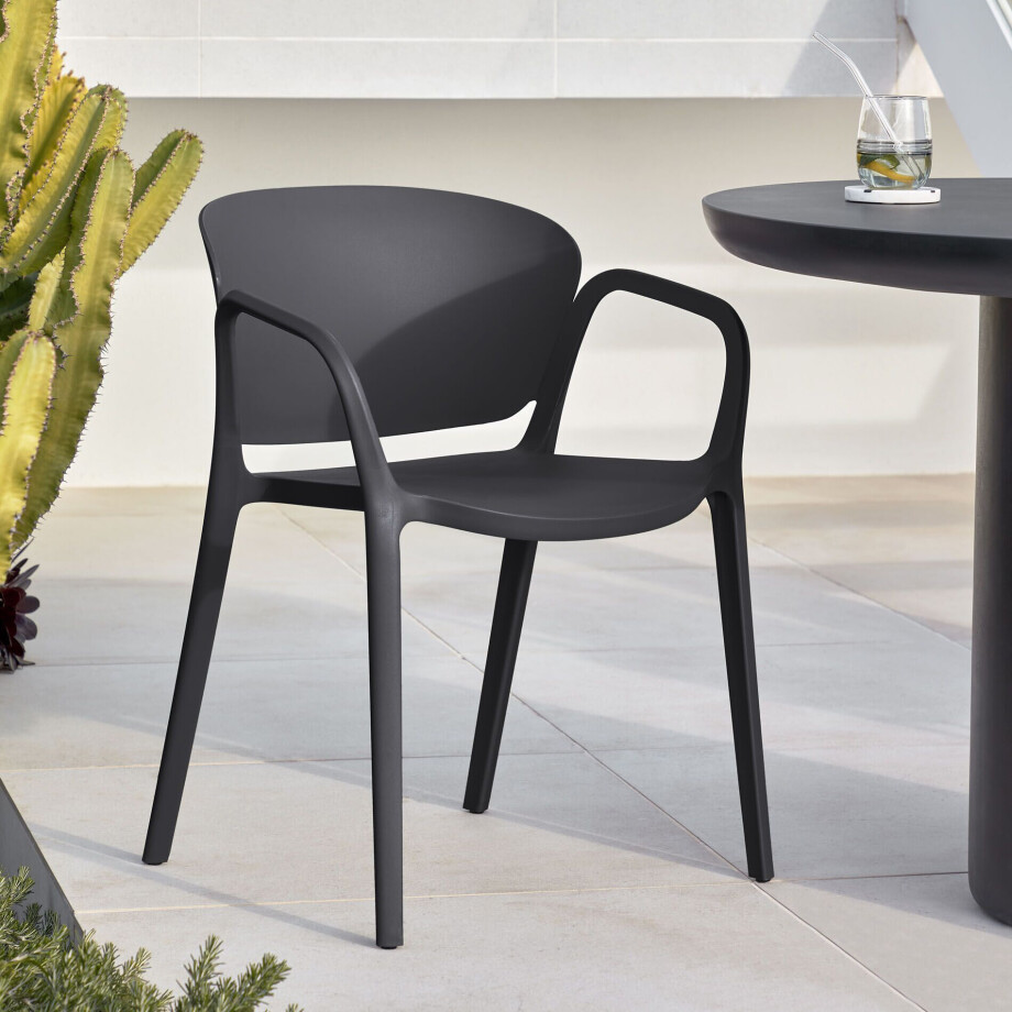 Kave Home Tuinstoel 'Ania' kleur Zwart Kave Home Tuinstoel 'Ania' kleur Zwart afbeelding 1