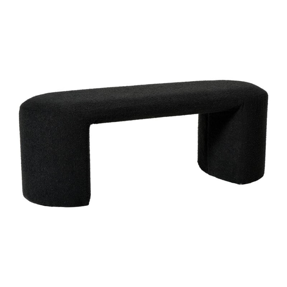 Bank Sara bouclé - zwart - 45x120x44 cm afbeelding 
