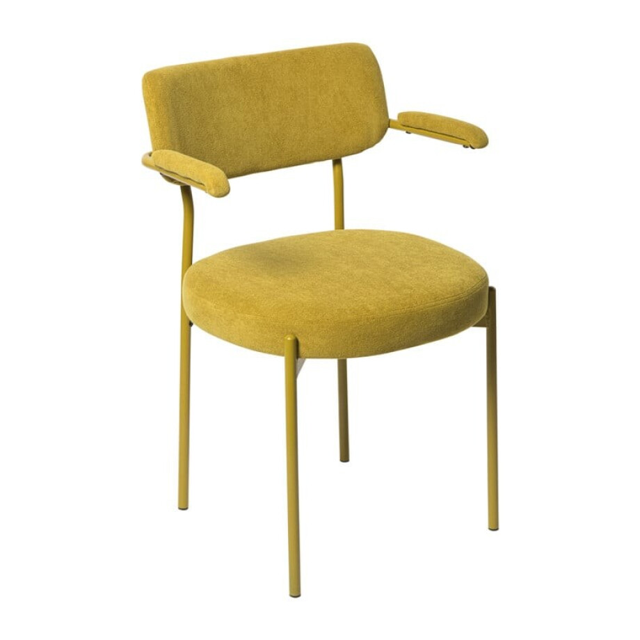 Eetkamerstoel Elvis - okergeel - 79x57x52 cm afbeelding 