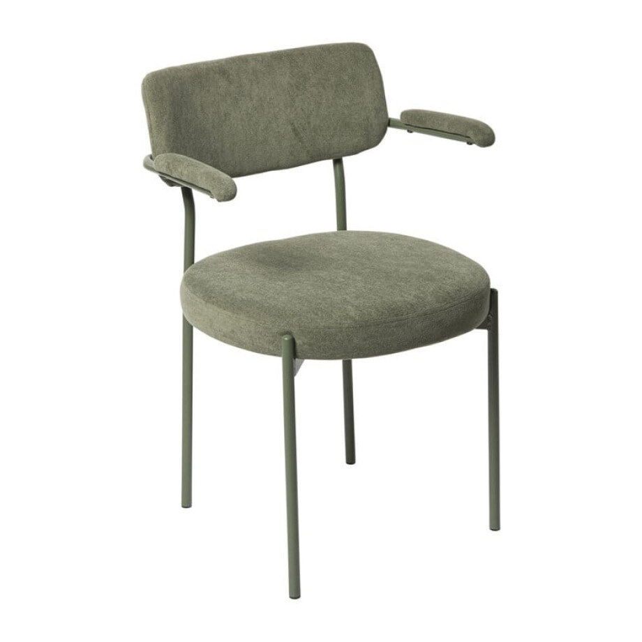 Eetkamerstoel Elvis - groen - 79x57x52 cm Eetkamerstoel Elvis - groen - 79x57x52 cm afbeelding