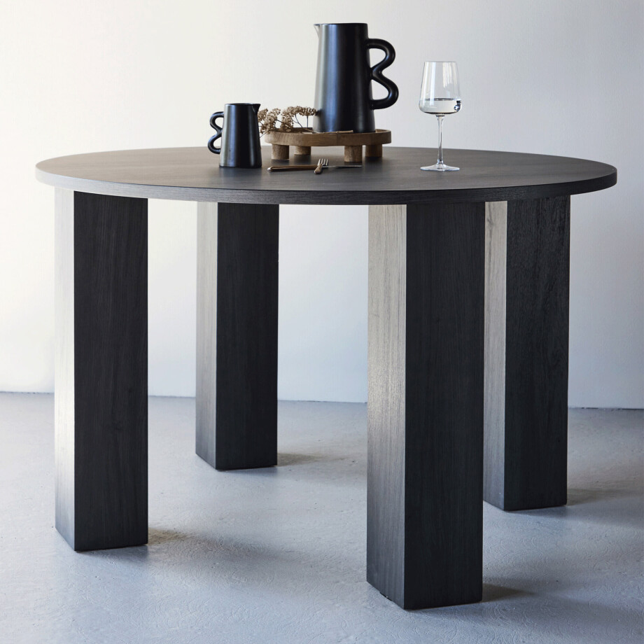 Nohr Ronde Eettafel 'Ciji' 120cm, kleur Zwart afbeelding 1