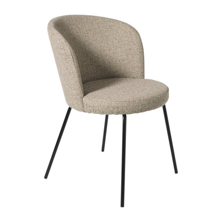 Eetkamerstoel Irene - bruin/zwart - 77x56.5x51 cm afbeelding 