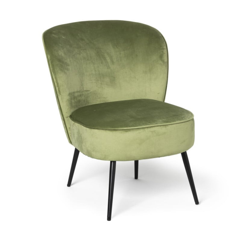 Fauteuil Frida - groen - 77x69x60 cm afbeelding 