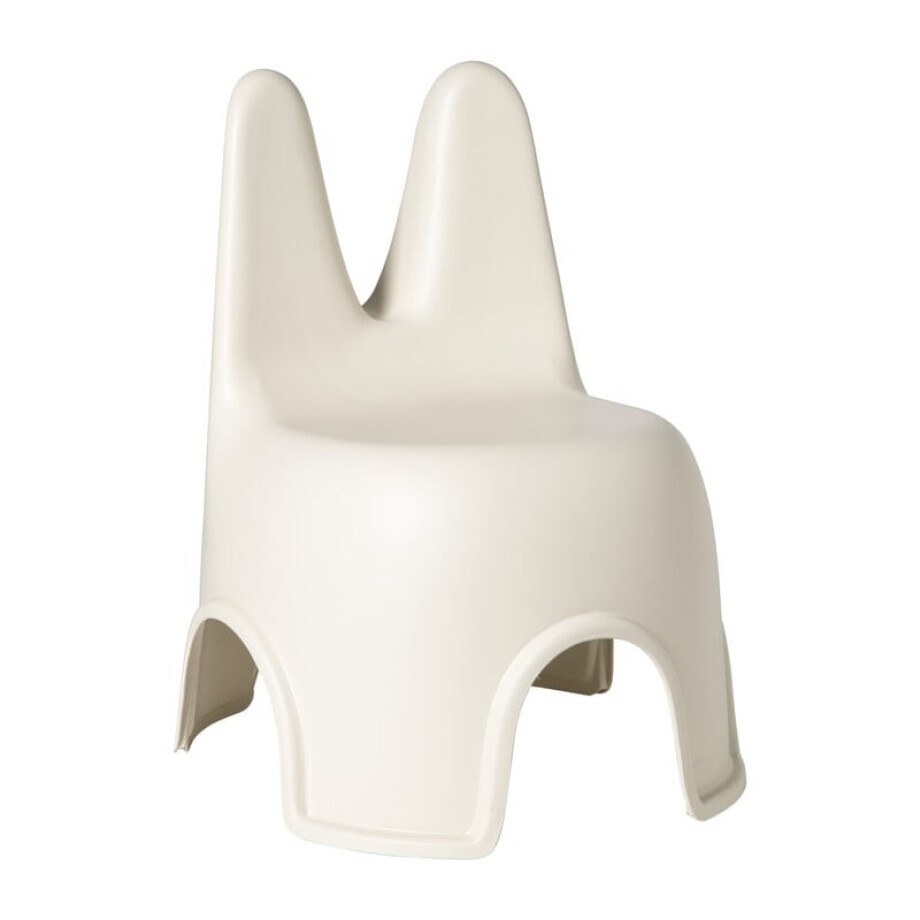 Kinderstoel Babs met konijnenoortjes - beige - 46x40x34 cm afbeelding 