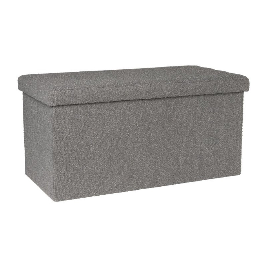 Opbergbox Teddy opvouwbaar - grijs - 38x76x38 cm afbeelding 