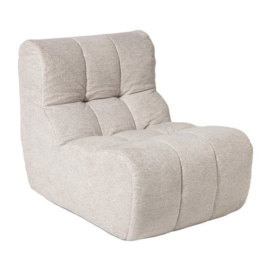 Fauteuil chenille - beige - 87x72x66 cm afbeelding 