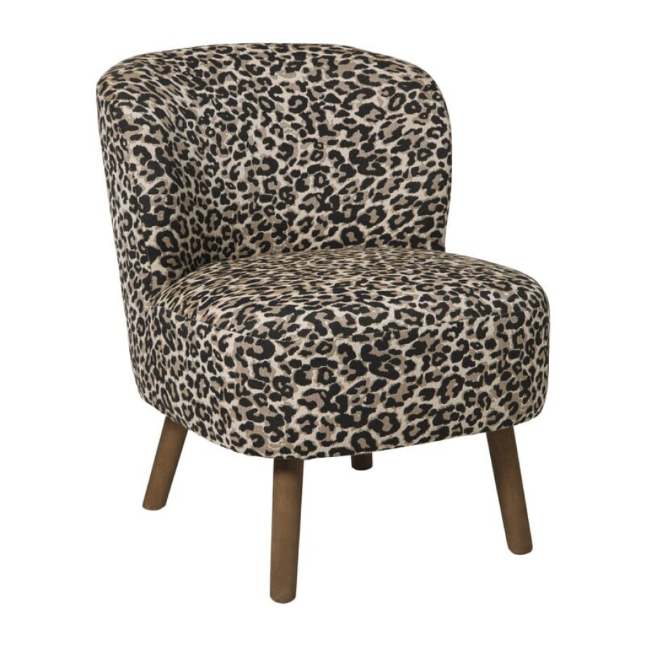 Fauteuil luipaard - bruin - 69x66x56 cm Fauteuil luipaard - bruin - 69x66x56 cm afbeelding