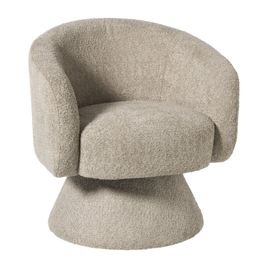 Draaifauteuil - taupe - 74x68x66 cm afbeelding 