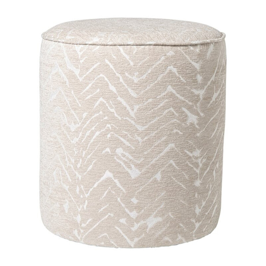 Poef animal - beige - ø35x38 cm afbeelding 