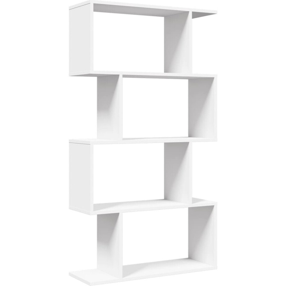 vidaXL - Kamerverdeler - Boekenkast - 4-laags - Wit - 70x24x129 - cm - Bewerkt - Hout afbeelding 1
