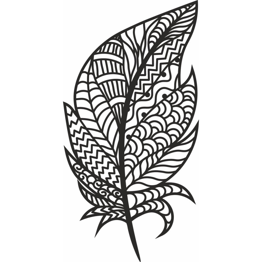 Wanddecoratie | Losse veren - Ontwerp 2 (20x40cm) Wanddecoratie | Losse veren - Ontwerp 2 (20x40cm) afbeelding 1