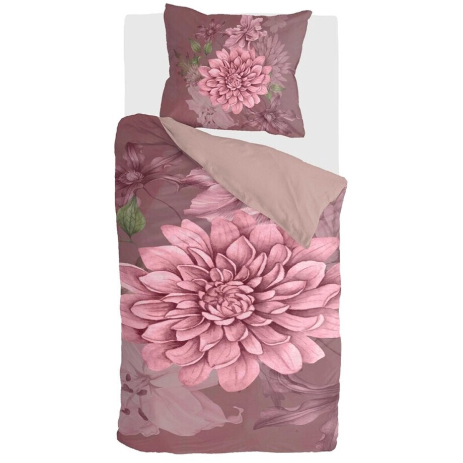 Byrklund Dekbedovertrek Dahlia Dreams - 140x220 - 100% Polyester - Roze afbeelding 1