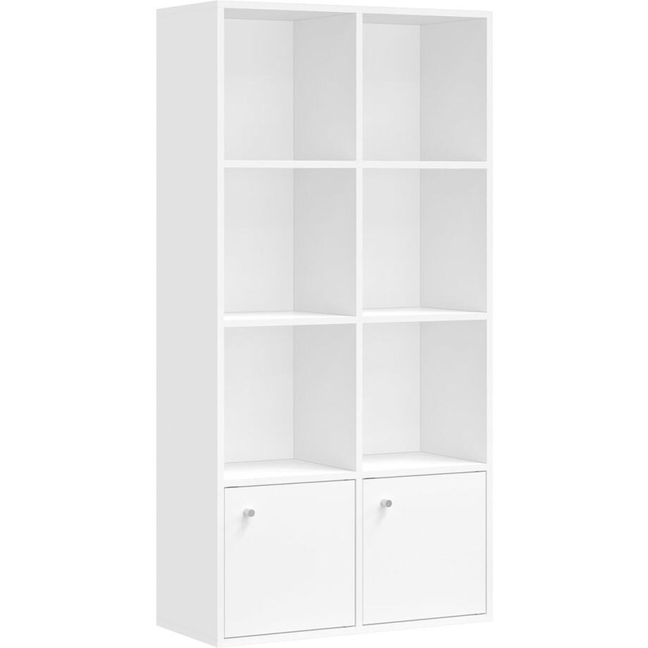 VASAGLE - Boekenkast - Met Deuren - 4-Lagen Staand Rek - Voor Woonkamer en Homeoffice afbeelding 1