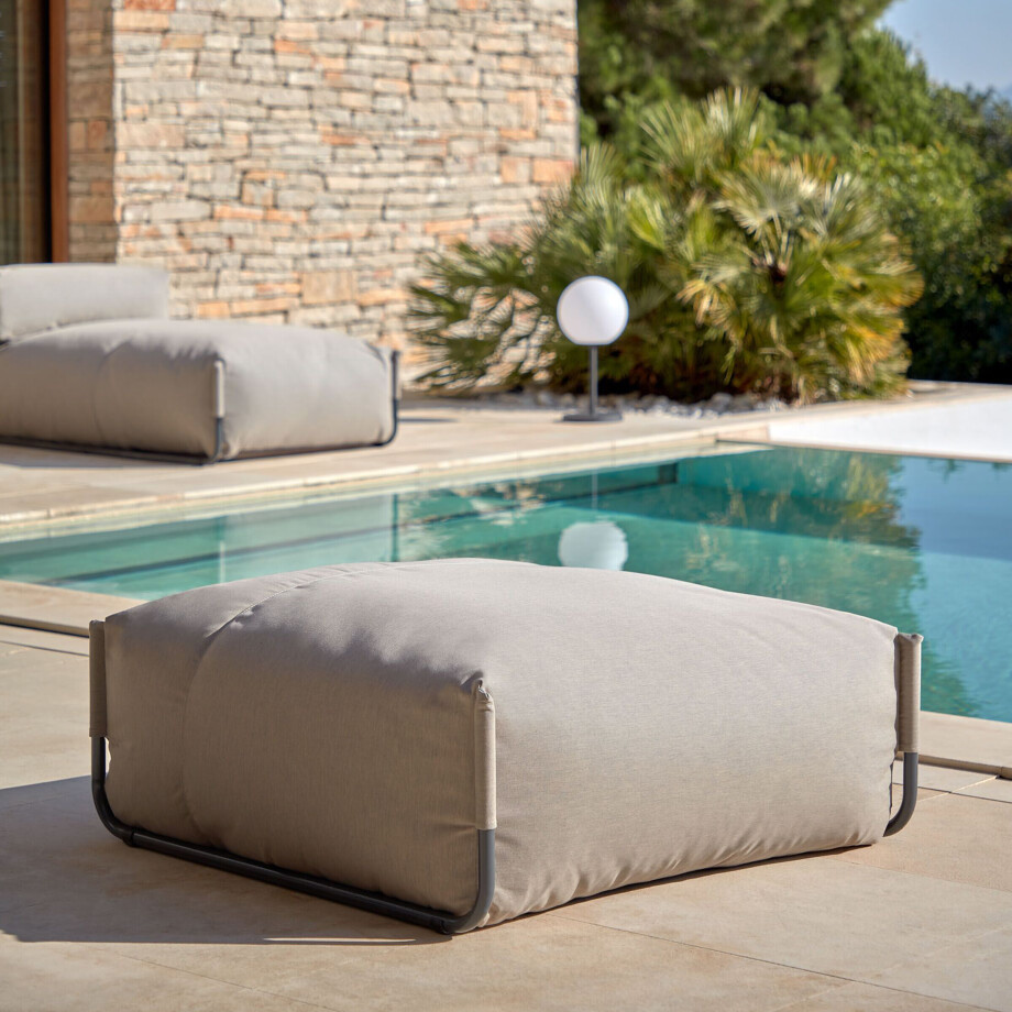 Kave Home Modulaire Outdoor Bank 'Square' Poef, kleur Groen Kave Home Modulaire Outdoor Bank 'Square' Poef, kleur Groen afbeelding 1