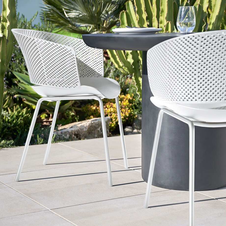 Kave Home Tuinstoel 'Yeray' kleur Wit Kave Home Tuinstoel 'Yeray' kleur Wit afbeelding 1