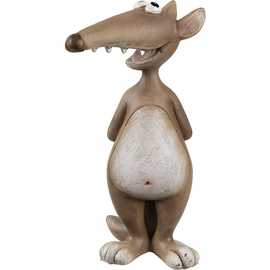 Clayre & Eef Decoratie Beeld Muis 14 cm Bruin Kunststof afbeelding 1