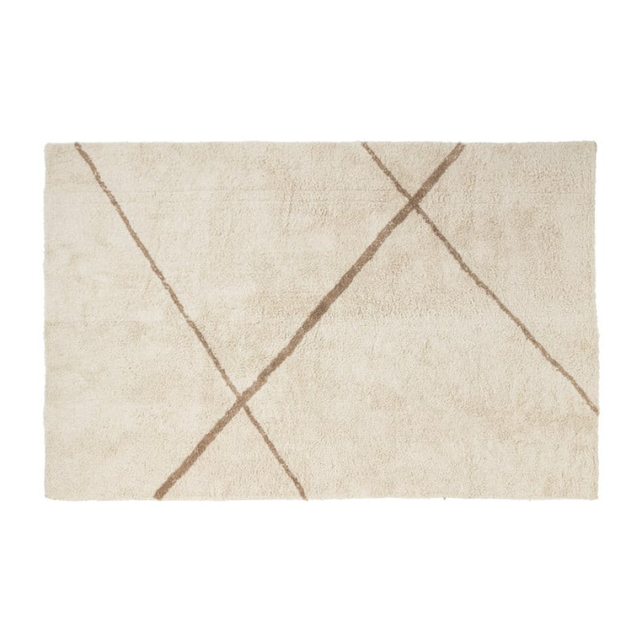 Vloerkleed berber - bruin/beige - 120x180 cm afbeelding 