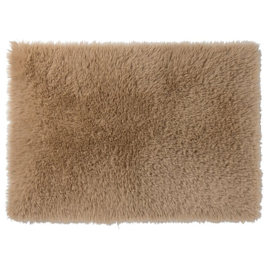 Vloerkleed fluffy - bruin -150x230 cm afbeelding 