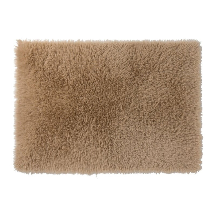 Vloerkleed fluffy - bruin - 120x180 cm afbeelding 