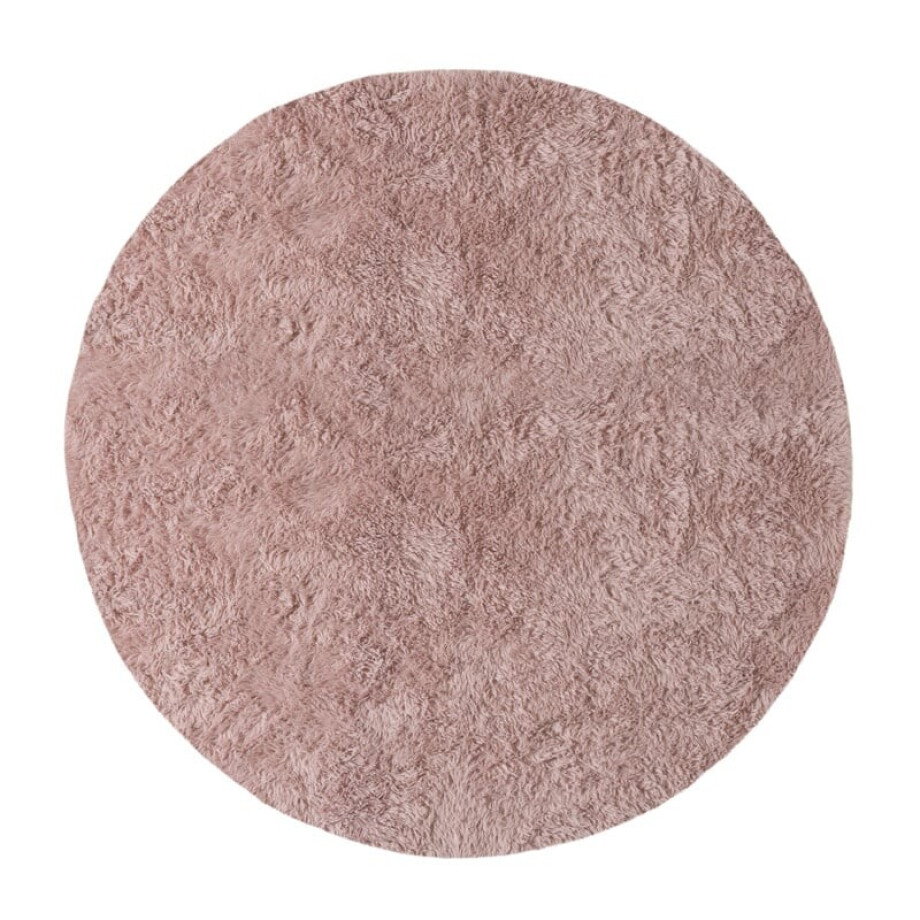 Vloerkleed fluffy rond - roze - ø120 cm Vloerkleed fluffy rond - roze - ø120 cm afbeelding