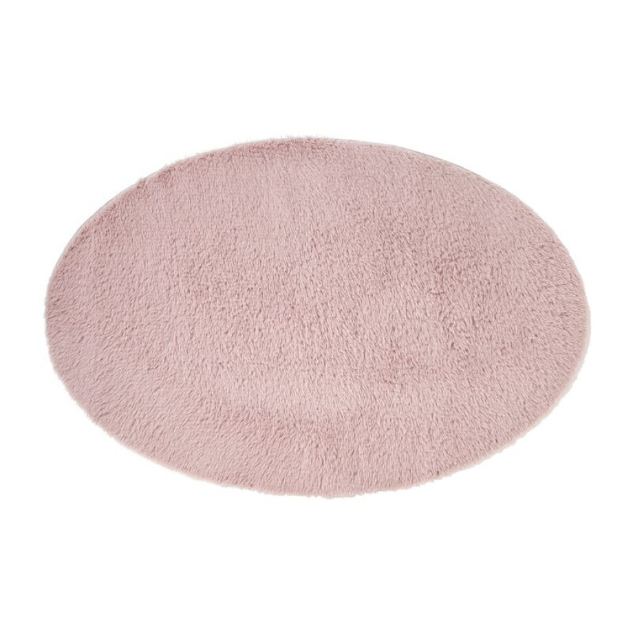 Vloerkleed fluffy ovaal - roze - 120x180 cm afbeelding 