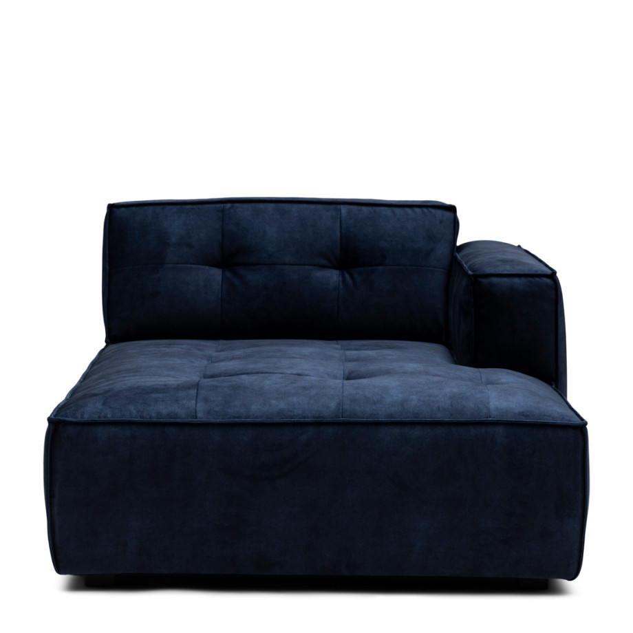 Brandon Chaise Longue Right, velvet, estate blue afbeelding 1