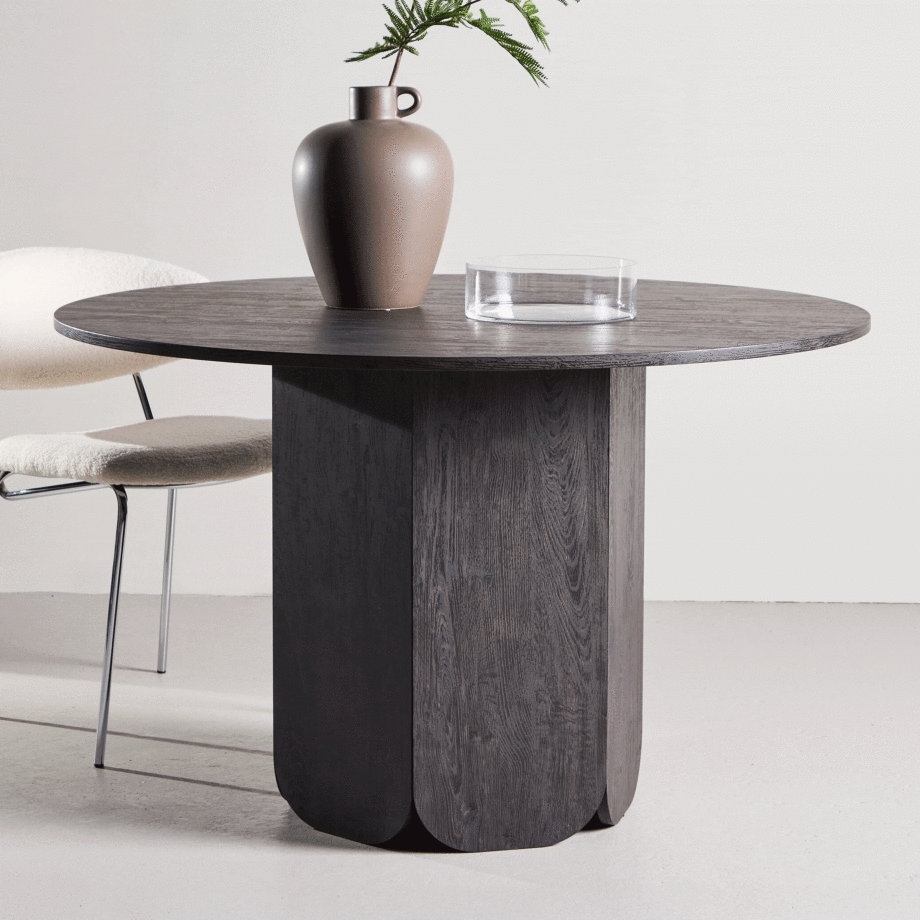 Nohr Ronde Eettafel 'Rajah' 120cm, kleur Zwart afbeelding 1