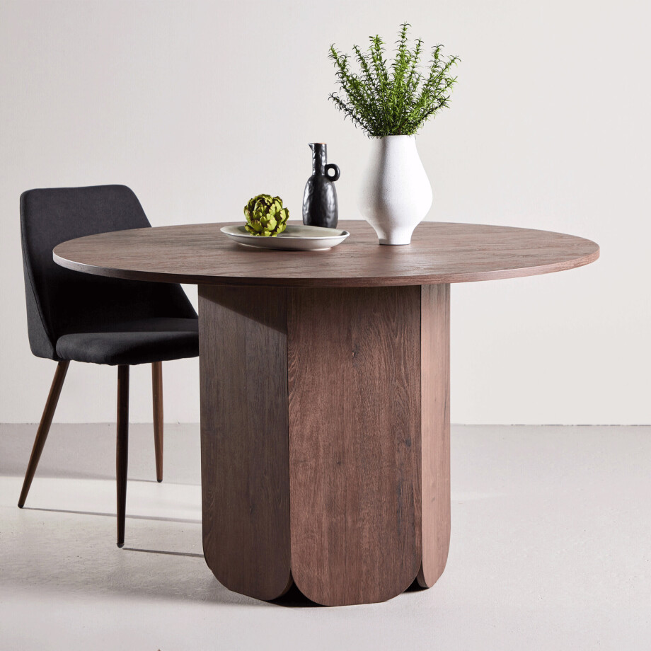 Nohr Ronde Eettafel 'Rajah' 120cm, kleur Mokka afbeelding 1