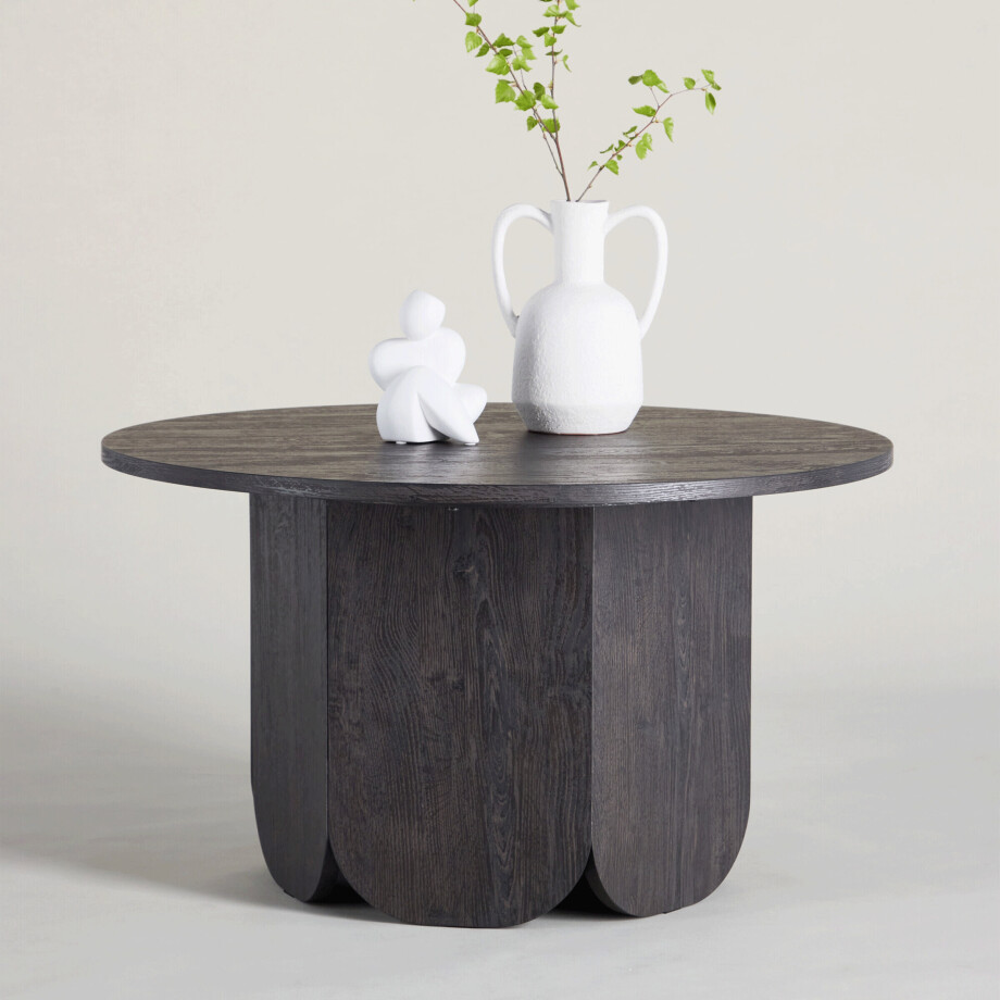 Nohr Ronde Salontafel 'Rajah' 80cm, kleur Zwart afbeelding 1