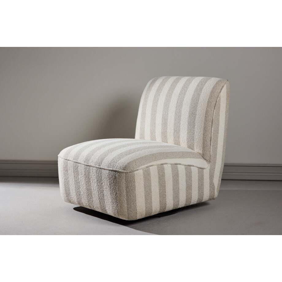 Nohr Fauteuil 'Kavitha' Bouclé, kleur Wit/Beige afbeelding 1