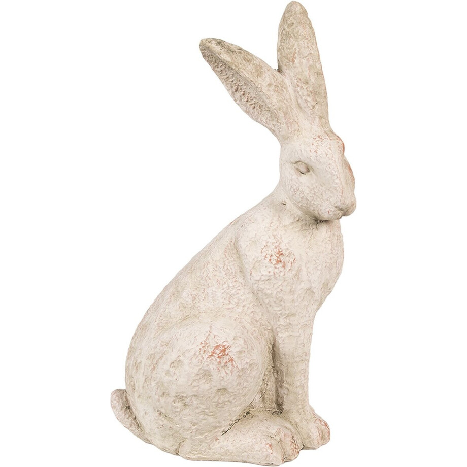 Clayre & Eef Decoratie Beeld Konijn 19x15x35 cm Beige Steen Clayre & Eef Decoratie Beeld Konijn 19x15x35 cm Beige Steen afbeelding 1