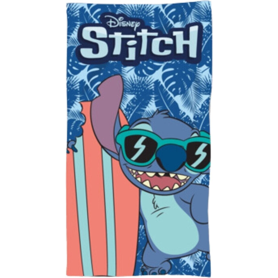 Lilo & Stitch Surfplank Strandlaken - 140 x 70 cm. - STITCH handdoek - blauw afbeelding 1