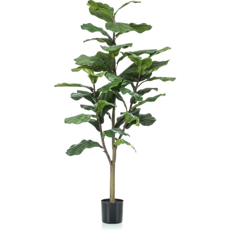 Emerald - Kunstboom Ficus Lyrata 120cm - Kunstplant voor binnen - Ficus kunstplant afbeelding 1