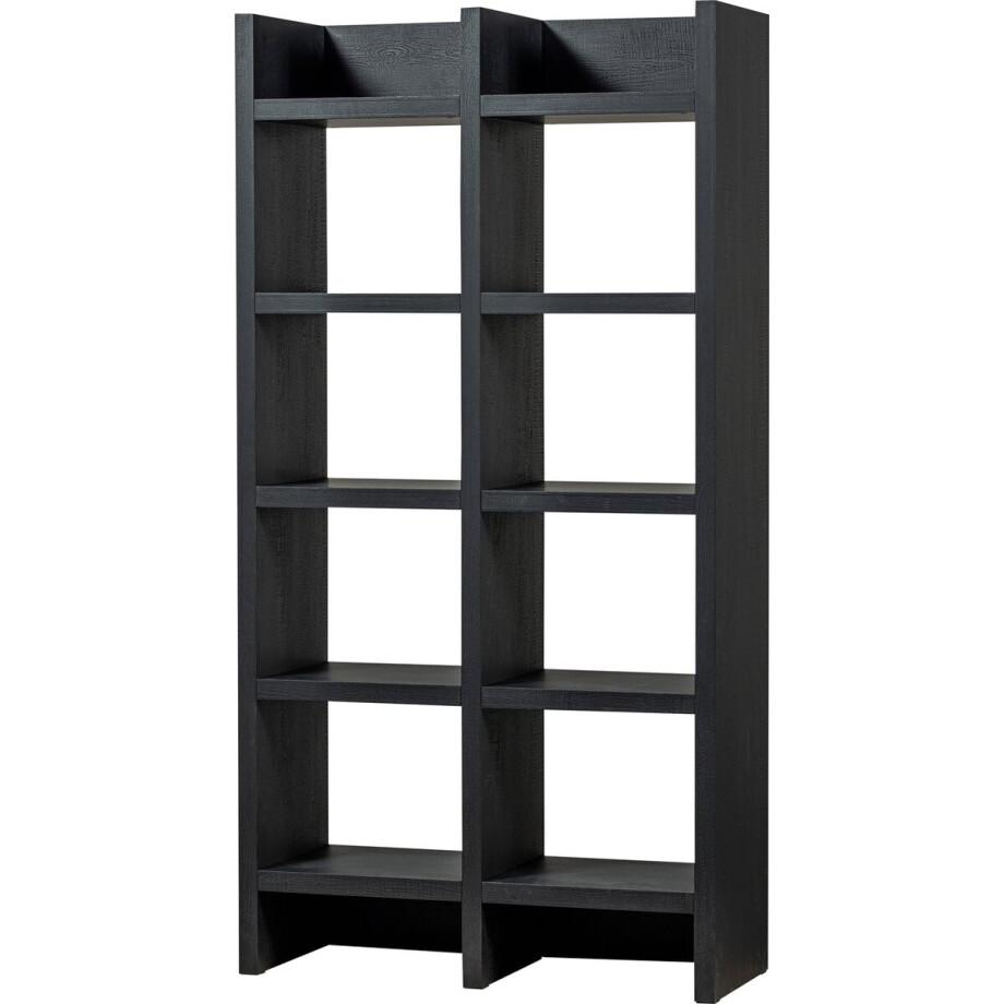 WOOOD Timo Open Kast - MDF - Donkerbruin - 195x100x40 WOOOD Timo Open Kast - MDF - Donkerbruin - 195x100x40 afbeelding 1