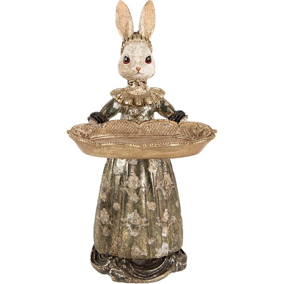 Clayre & Eef Decoratie Beeld Konijn 29 cm Beige Kunststof Clayre & Eef Decoratie Beeld Konijn 29 cm Beige Kunststof afbeelding 1