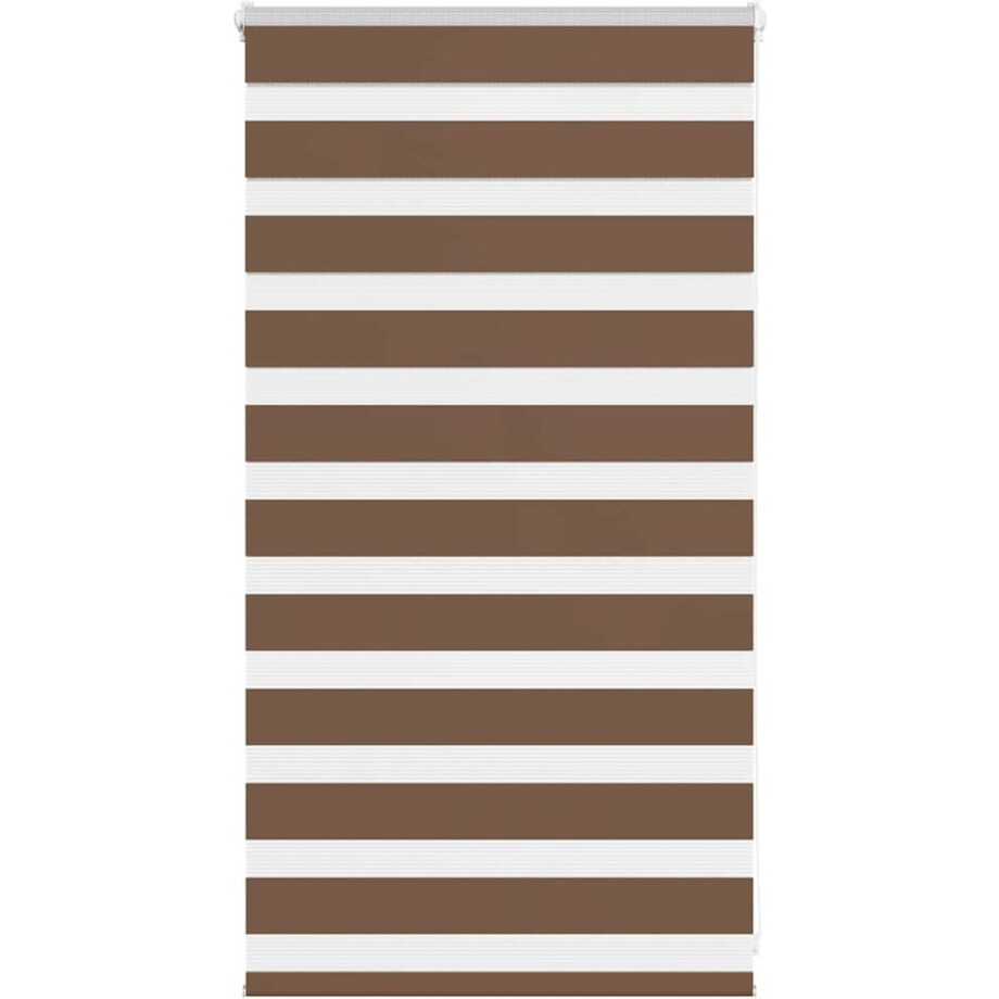vidaXL - Zebra - rolgordijn - 90x100 - cm - stofbreedte - 85,9 - cm - polyester - bruin vidaXL - Zebra - rolgordijn - 90x100 - cm - stofbreedte - 85,9 - cm - polyester - bruin afbeelding 1