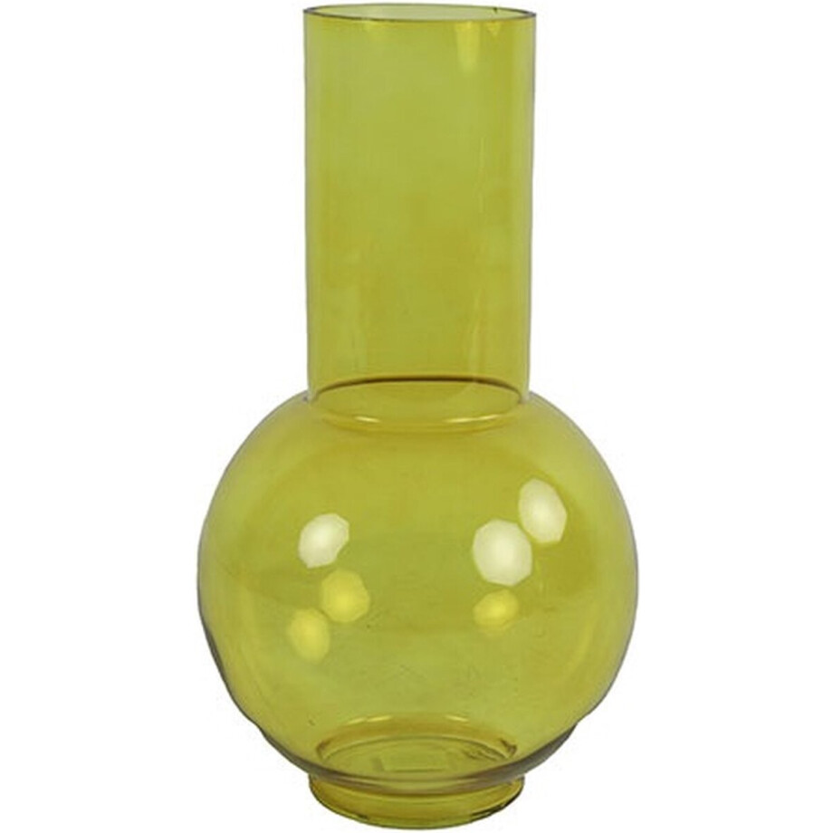 Countryfield Vaas Catlin glas L20B20H36CM geel Countryfield Vaas Catlin glas L20B20H36CM geel afbeelding 1