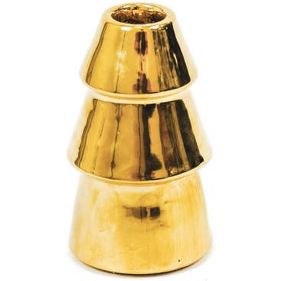 Housevitamin Lighten Up - Set van Theelichthouders- h 10 cm-  Wit/ Koper afbeelding 1