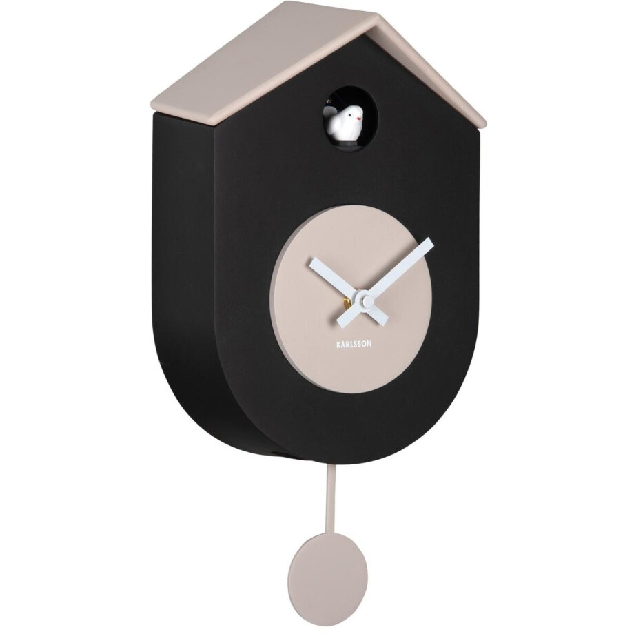Karlsson Wandklok Grato Cuckoo - Warmgrijs - 9.2x17.5x33.2cm - Wandklok Scandinavisch afbeelding 1