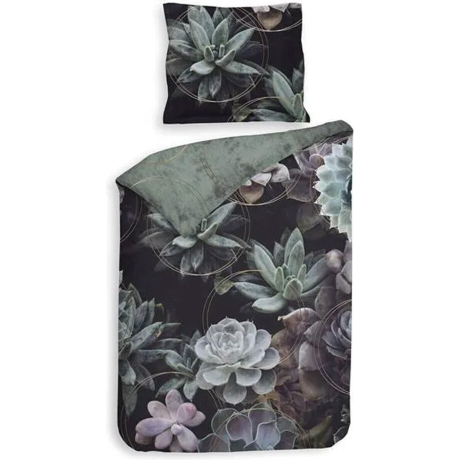 Heckett & Lane Scott Dekbedovertrek - Twill - Eenpersoons - 140x200/220 cm - Dark Green afbeelding 1