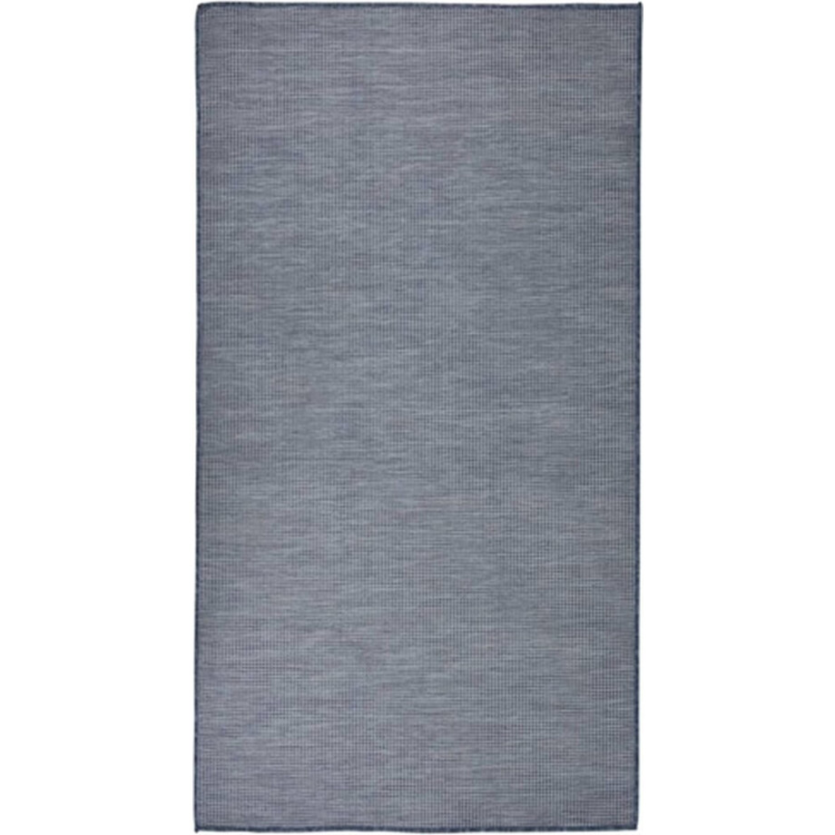 vidaXL - Buitenkleed - platgeweven - 80x150 - cm - blauw afbeelding 1