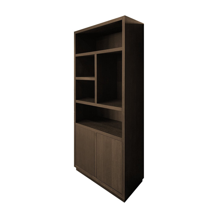 Richmond Boekenkast 'Oakura' 220x100cm, kleur Bruin Richmond Boekenkast 'Oakura' 220x100cm, kleur Bruin afbeelding 1